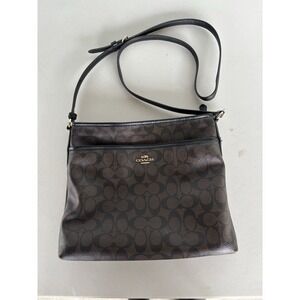 Coach Signature Designer Brown‎ Cross Body Handbag